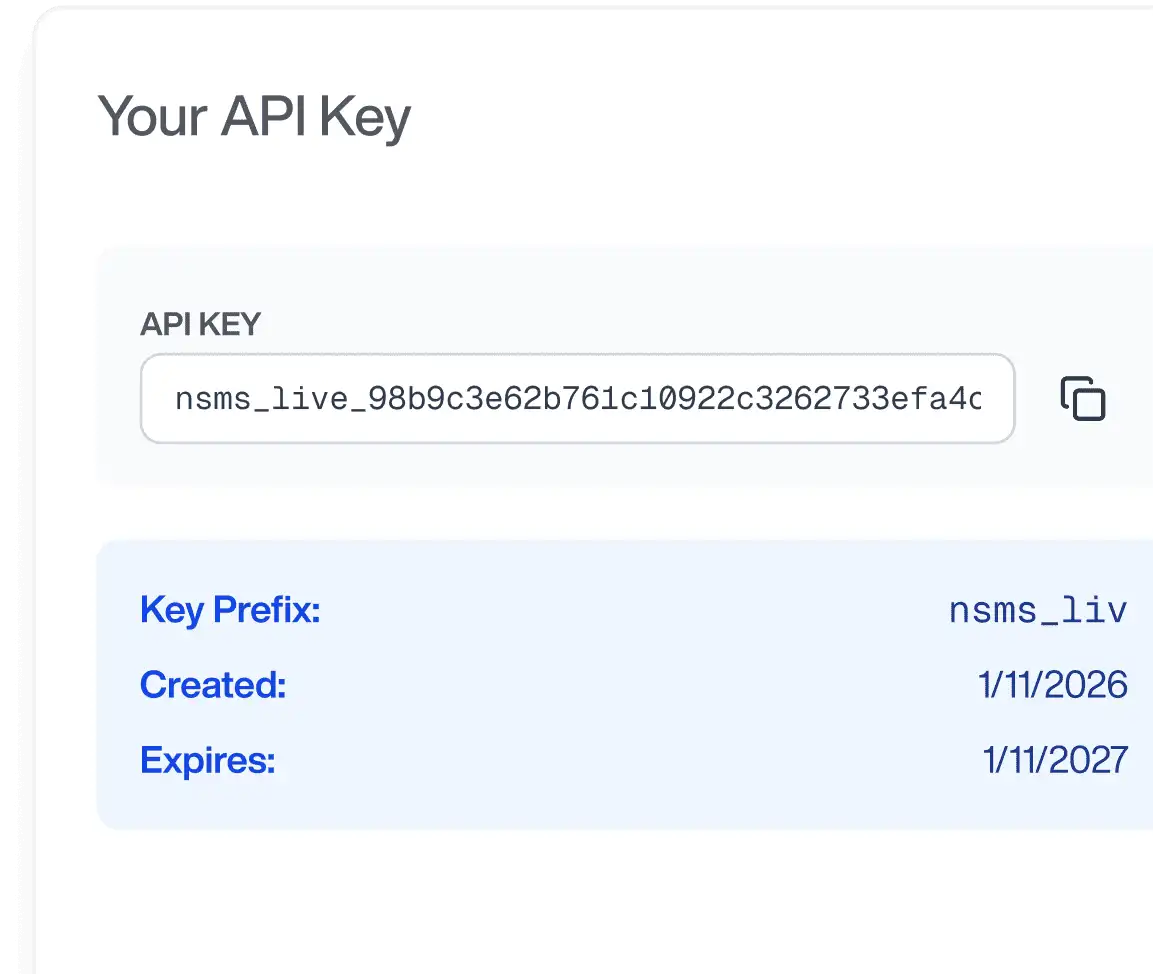 NewNest SMS API integration for seamless system connectivity